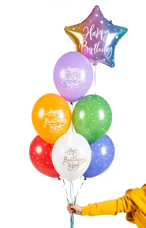 Balony 30 cm, Happy Birthday To You mix