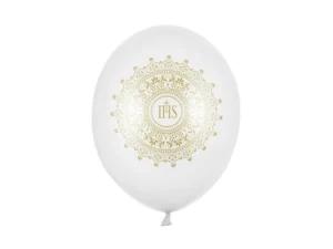 Balony 30 cm IHS Metallic Pure White
