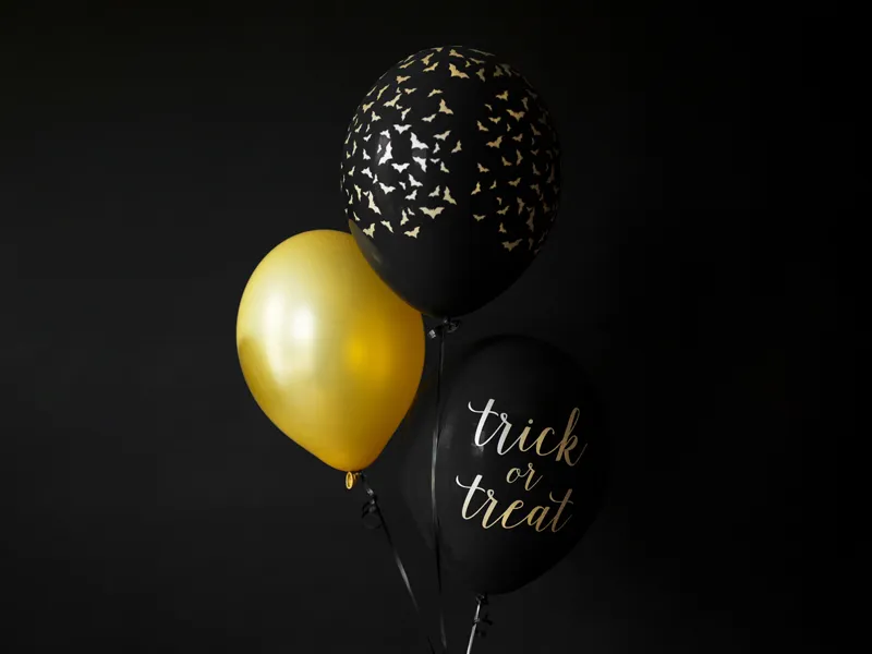 Balony 30 cm, Nietoperze Pastel Black