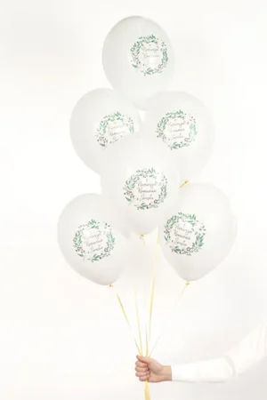Balony 30cm Pierwsza Komunia Święta Pastel White
