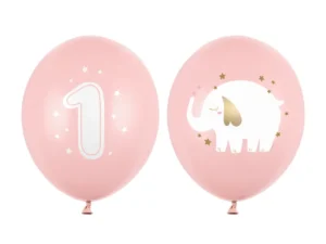 Balony 30cm Roczek Baby pink