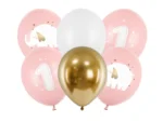 Balony 30 cm Roczek Baby pink