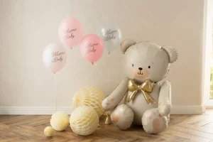 Balony 30 cm, Welcome Baby mix różowy