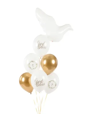 Balony 30cm God Bless Pastel Pure White