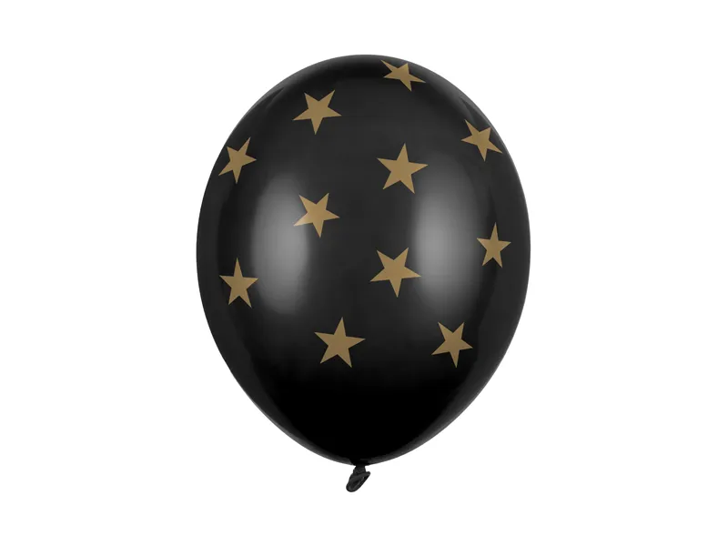 Balony 30 cm Gwiazdki Pastel Black
