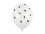 Balony 30 cm Gwiazdki Pastel Pure White