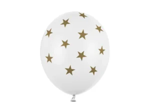 Balony 30 cm Gwiazdki Pastel Pure White
