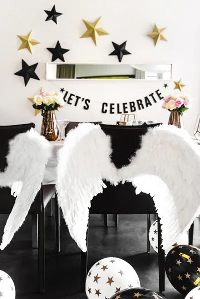 Balony 30 cm, Gwiazdki Pastel Pure White