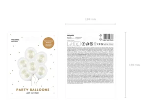 Balony 30cm IHS Metallic Pure White