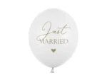 Balony 30 cm Just Married Pastel Pure White