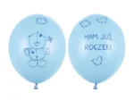 Balony 30cm Miś - mam już..., P. Baby Blue