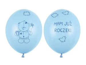 Balony 30cm Miś - mam już..., P. Baby Blue