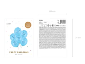Balony 30cm Miś - mam już..., P. Baby Blue