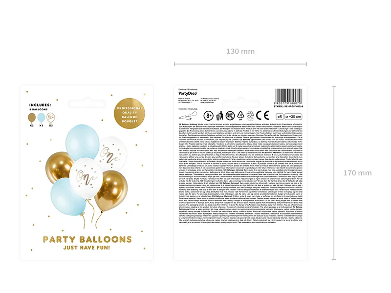 Balony 30 cm, One Pastel Light Blue