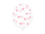 Balony 30cm Serduszka Crystal Clear