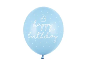 Balony 30 cm happy birthday P. Baby Blue