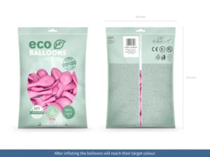 Balony Eco metalizowane, różowy