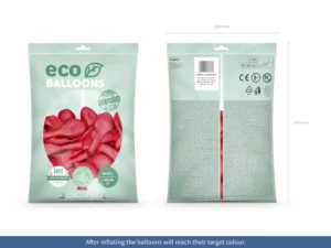 Balony Eco, pastelowe jasny czerwony
