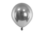 Balony Glossy 12cm ciemny srebrny