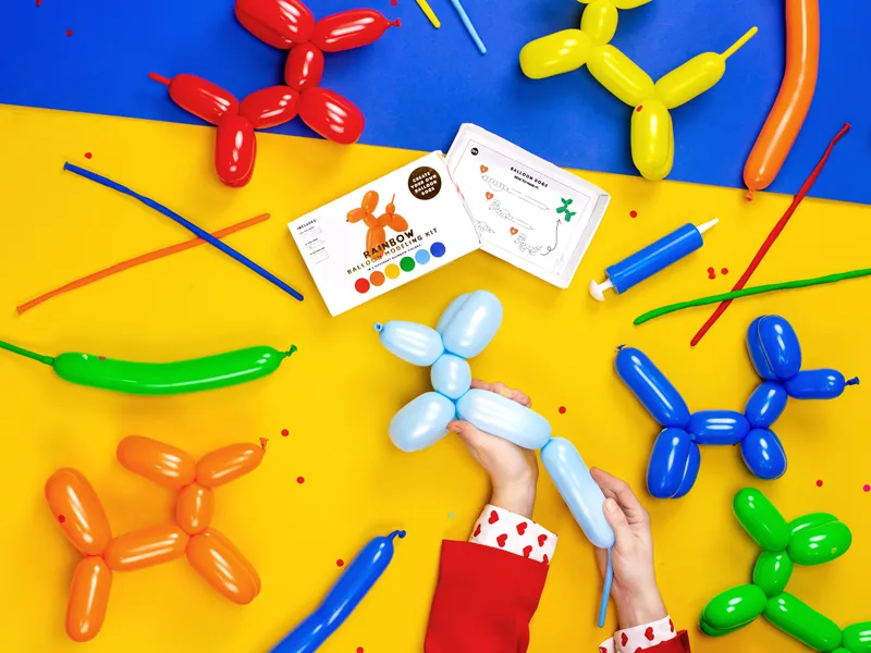 Balony modeliny pastelowe 130cm, z pompką