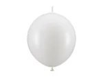 Balony z łącznikiem 28cm Pastel Pure White