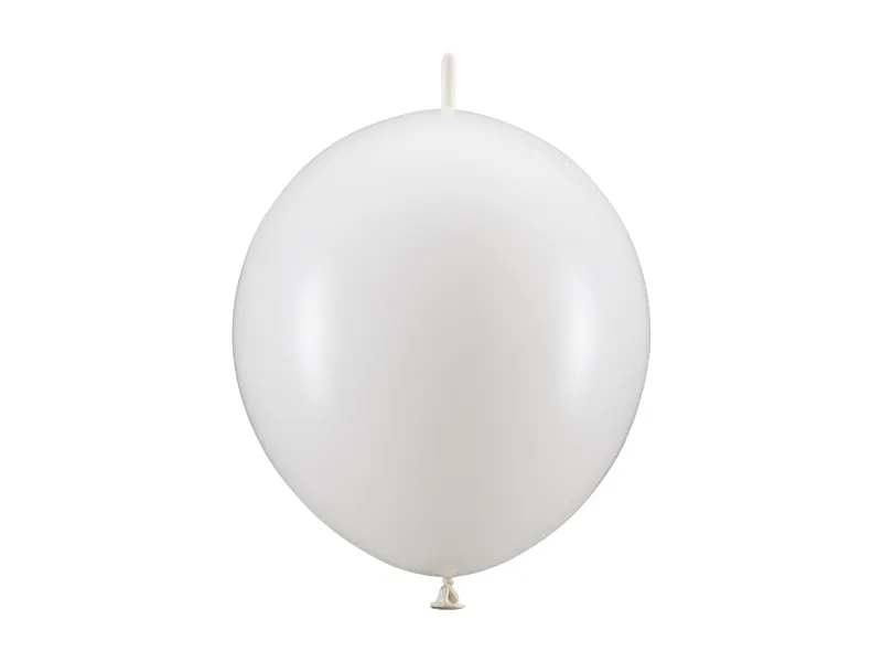 Balony z łącznikiem 28cm Pastel Pure White