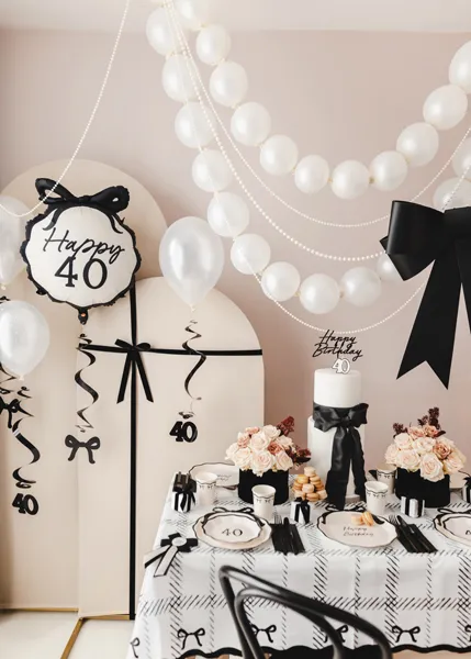 Balony z łącznikiem 28cm Metallic Pure White