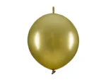 Balony z łącznikiem 33 cm złoty