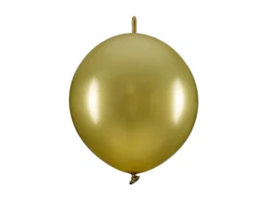 Balony z łącznikiem 33 cm złoty
