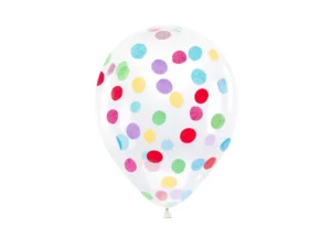 Balony z okrągłym konfetti 30 cm mix