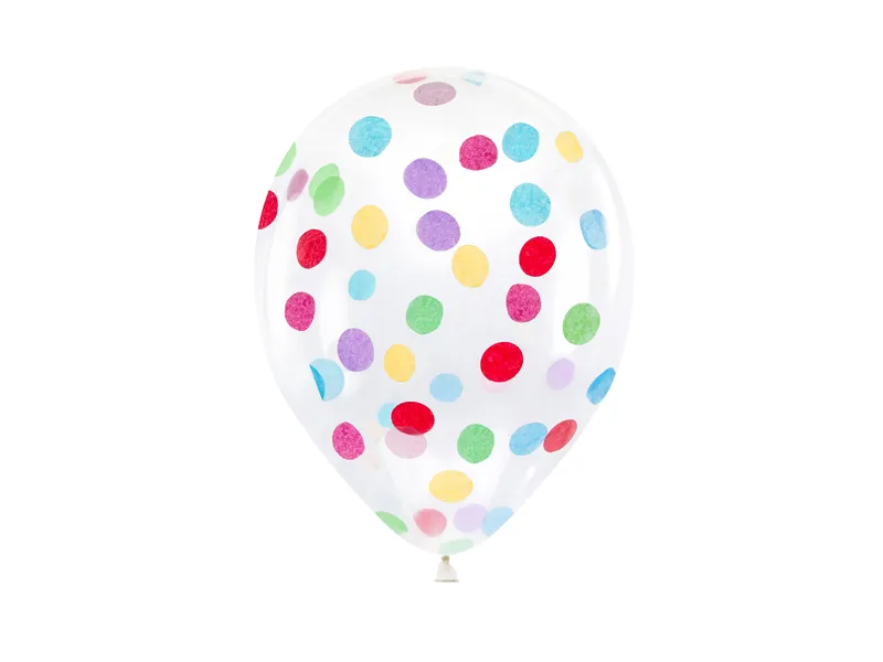 Balony z okrągłym konfetti 30 cm mix