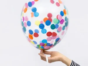 Balony z okrągłym konfetti 30cm mix