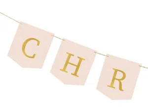 Baner ''Chrzest Święty'' 2m jasny różowy