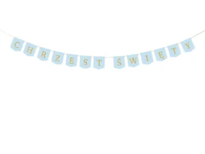 Baner ''Chrzest Święty'' 2 m jasny niebieski