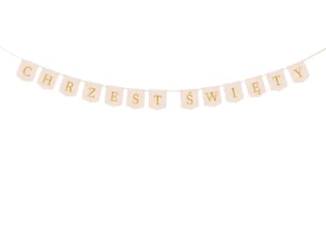 Baner ''Chrzest Święty'' 2 m jasny różowy