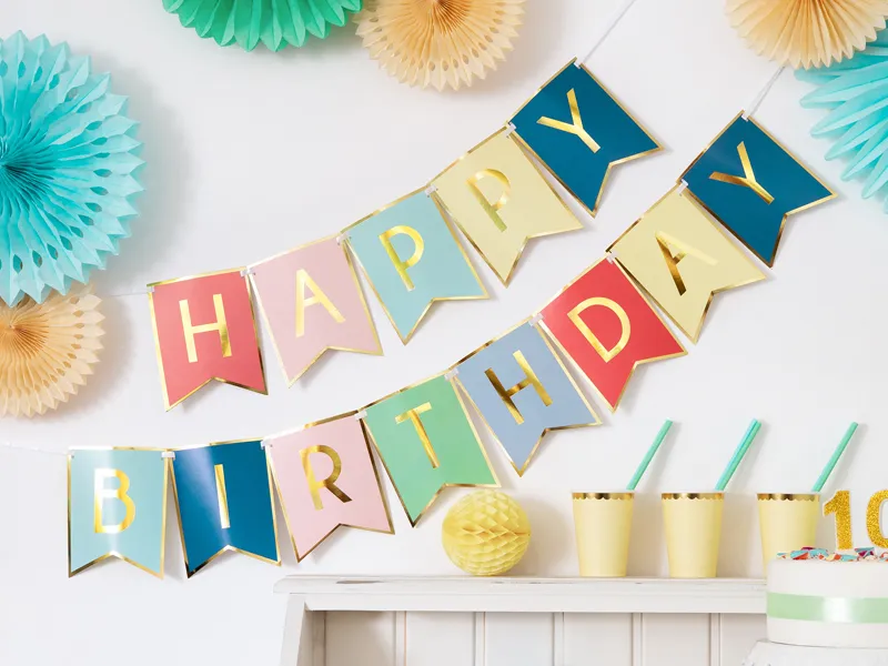 Baner Happy Birthday mix, 15 x 175 cm