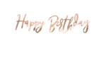 Baner Happy Birthday różowe złoto 16.5x62cm