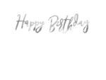 Baner Happy Birthday srebrny 16.5x62cm