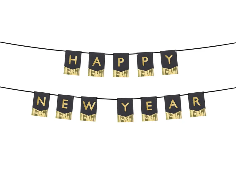 Baner Happy New Year 135x16.5 cm