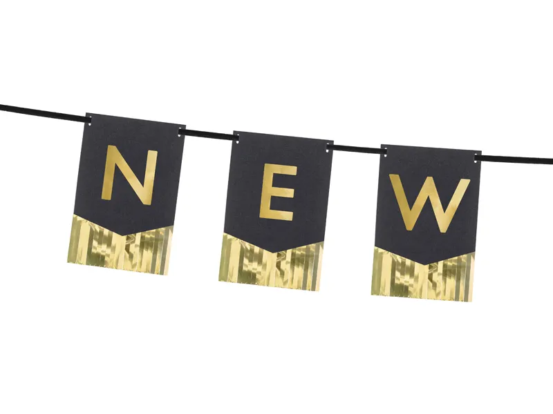Baner Happy New Year 135x16.5cm