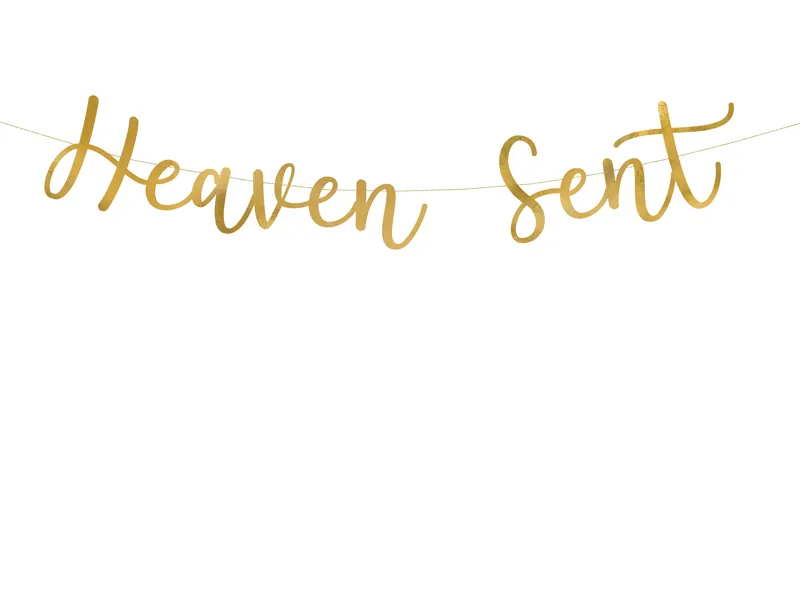 Baner Heaven Sent złoty 14.5x85 cm