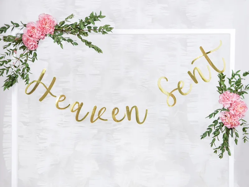 Baner Heaven Sent złoty, 14.5x85 cm