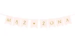 Baner Mąż Żona jasny różowy 15 x 110 cm