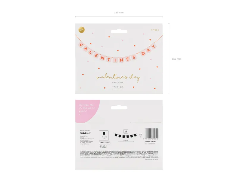 Baner Valentines Day, 150x13 cm