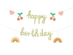 Baner papierowy Happy Birthday mix 100x18 cm