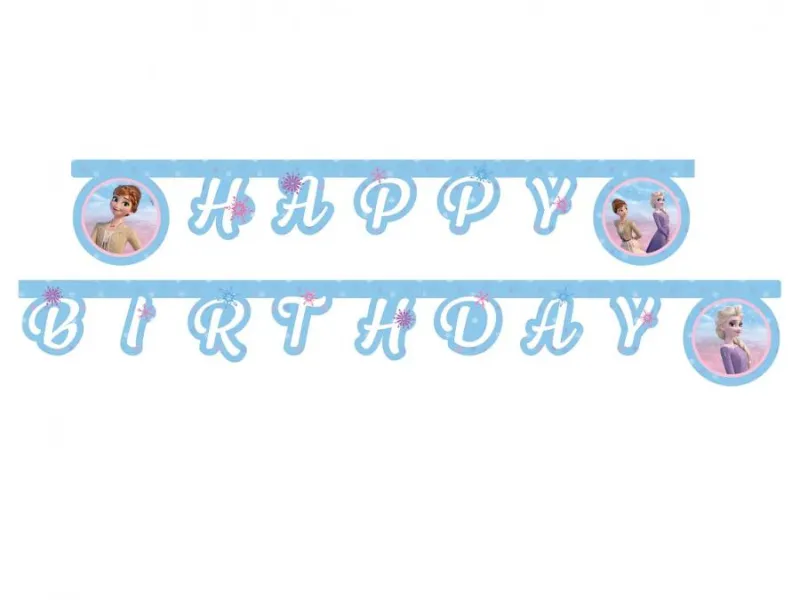 Banner Happy Birthday Frozen 2 Wind Spirit 200 cm
