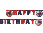Banner Happy Birthday Spiderman Crime Fighter 200 cm