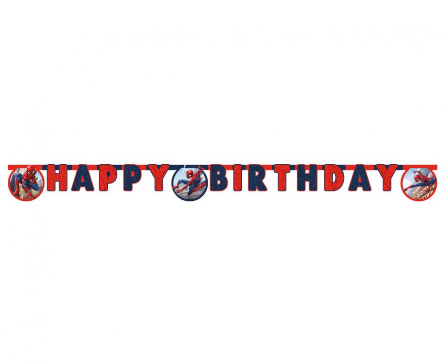Banner Happy Birthday Spiderman Crime Fighter flagi 200cm