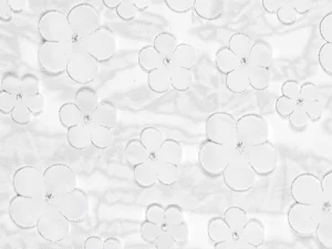 Bieżnik Kwiaty biały 26 x 500cm