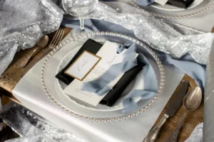 Bieżnik dekoracyjny srebrny 0.36 x 3 m